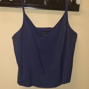 Banana Republic Blue Plaid Camisole in Washable Wool